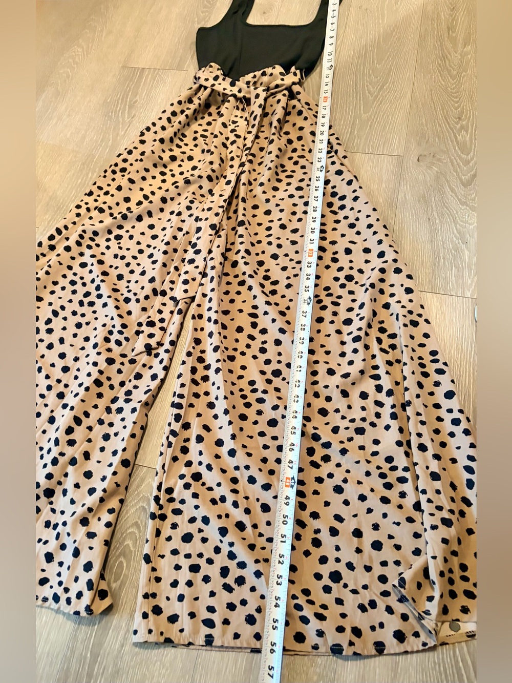 Wide Leg Leopard Jumpsuit - Picture 3 of 10